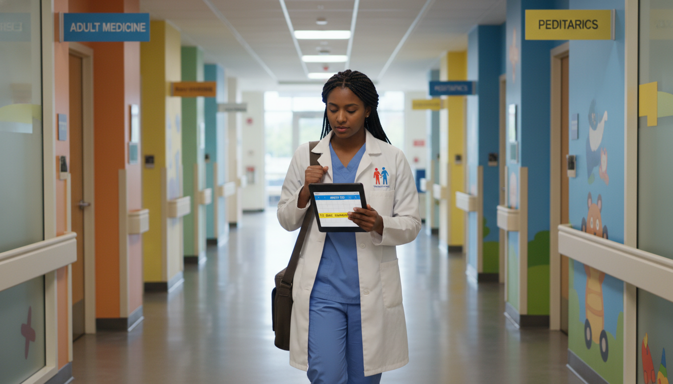 Med Peds resident transitioning between adult medicine and pediatric wards Med Peds resident transitioning between adult medicine and pediatric wards - Caribbean medical school residency for Work-Life