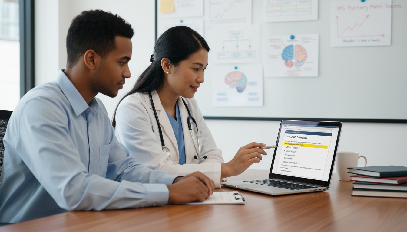 Medical student refining research section of residency CV with mentor Medical student refining research section of residency CV with mentor - Caribbean medical school residency for CV Building fo