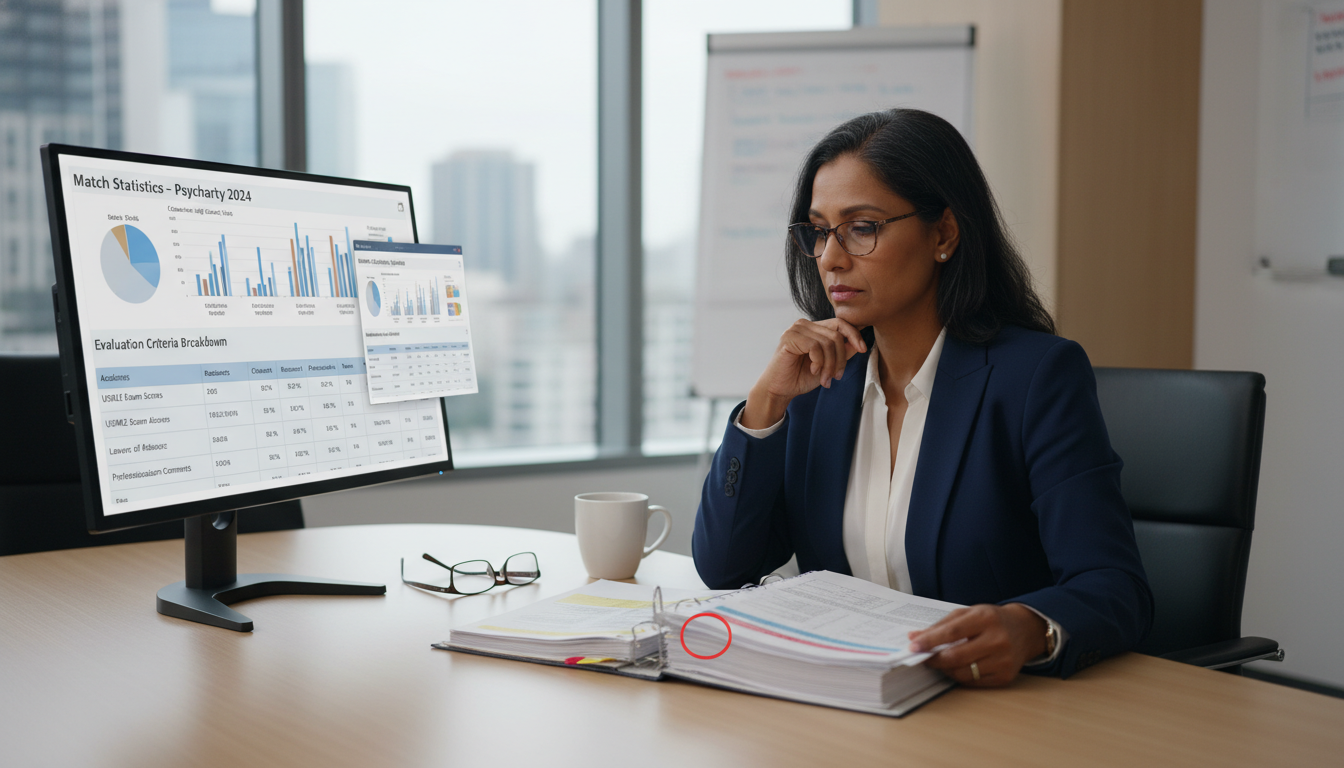 Residency program director reviewing a file with red flags Residency program director reviewing a file with red flags - Caribbean medical school residency for Addressing Red Flags for