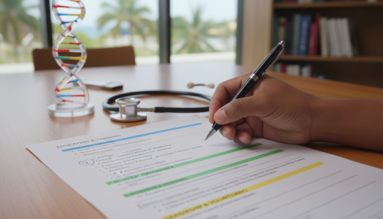 Organizing sections of a residency CV for medical genetics Organizing sections of a residency CV for medical genetics - Caribbean medical school residency for CV Building for Caribbean