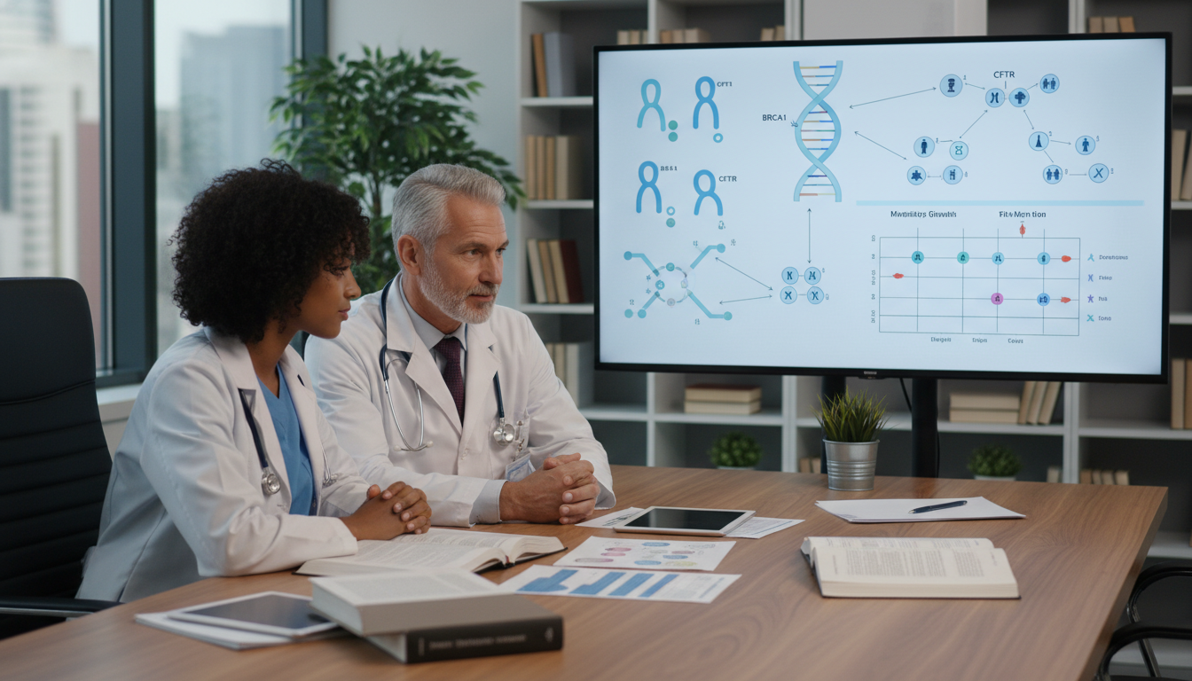 Caribbean IMG discussing a complex genetic case with a mentor - Caribbean medical school residency for USMLE Step 2 CK Prepar