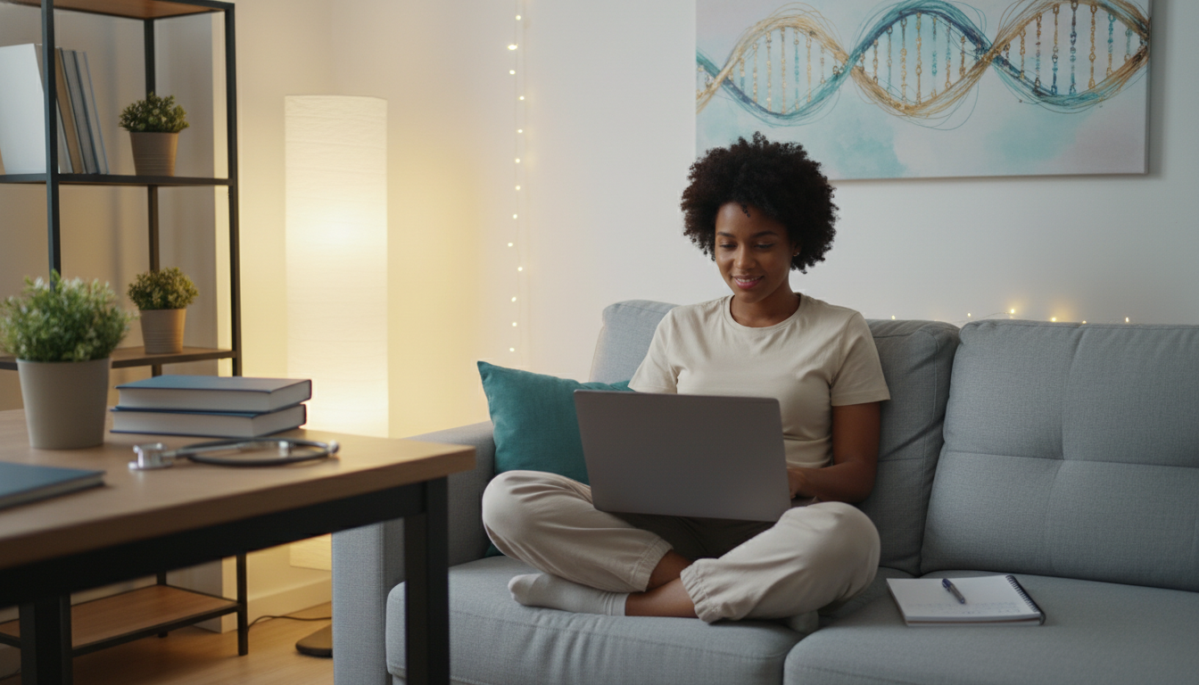 Caribbean IMG relaxing after a day in genetics residency Caribbean IMG relaxing after a day in genetics residency - Caribbean medical school residency for Work-Life Balance Assessmen