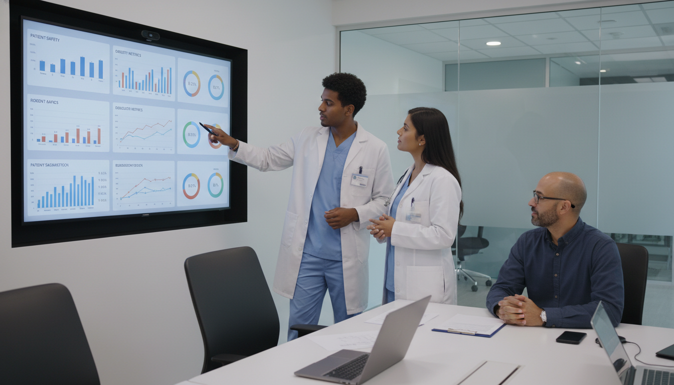 Medical student engaging in health IT and clinical informatics project Medical student engaging in health IT and clinical informatics project - Caribbean medical school residency for CV Building f