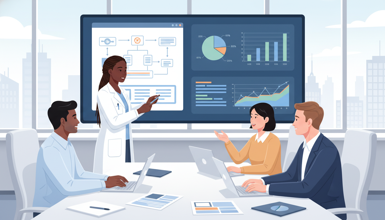 Caribbean IMG resident collaborating on a clinical informatics project - Caribbean medical school residency for Networking in