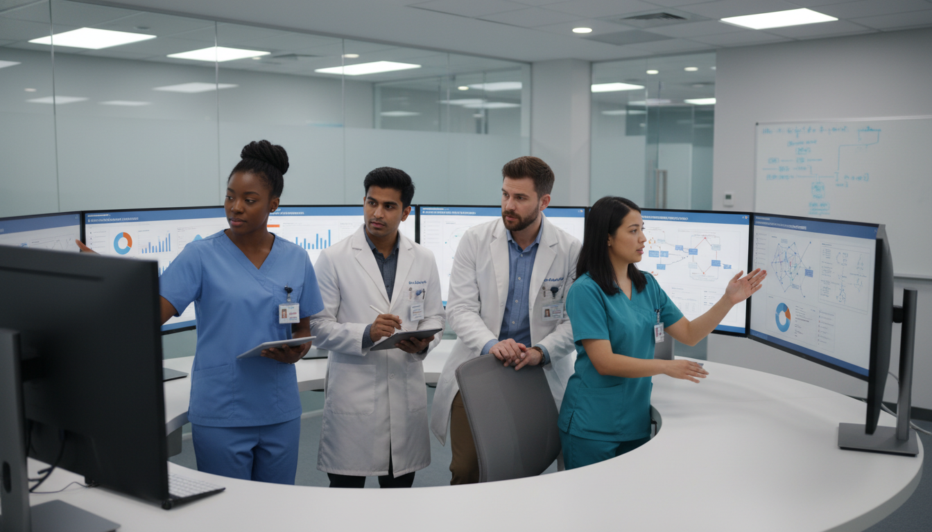 Clinical informatics residents collaborating on EHR optimization project - Caribbean medical school residency for Program Sel