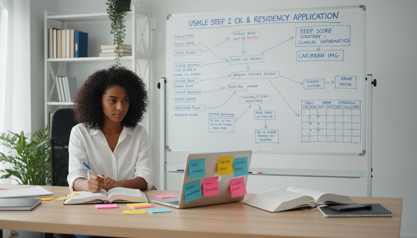 Caribbean medical graduate planning Step 2 CK study timeline and application strategy - Caribbean medical school residency fo