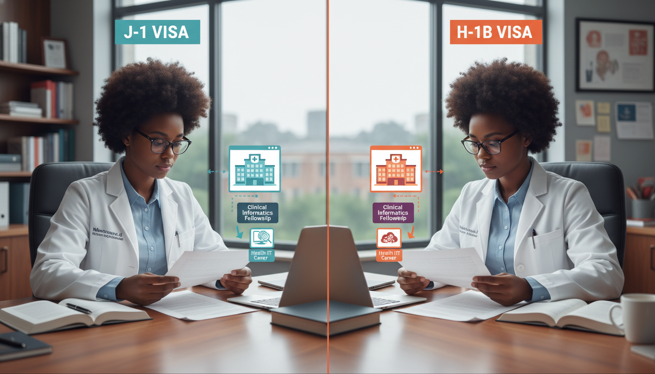 Comparison of J-1 versus H-1B visa pathways for Caribbean IMG in clinical informatics - Caribbean medical school residency fo
