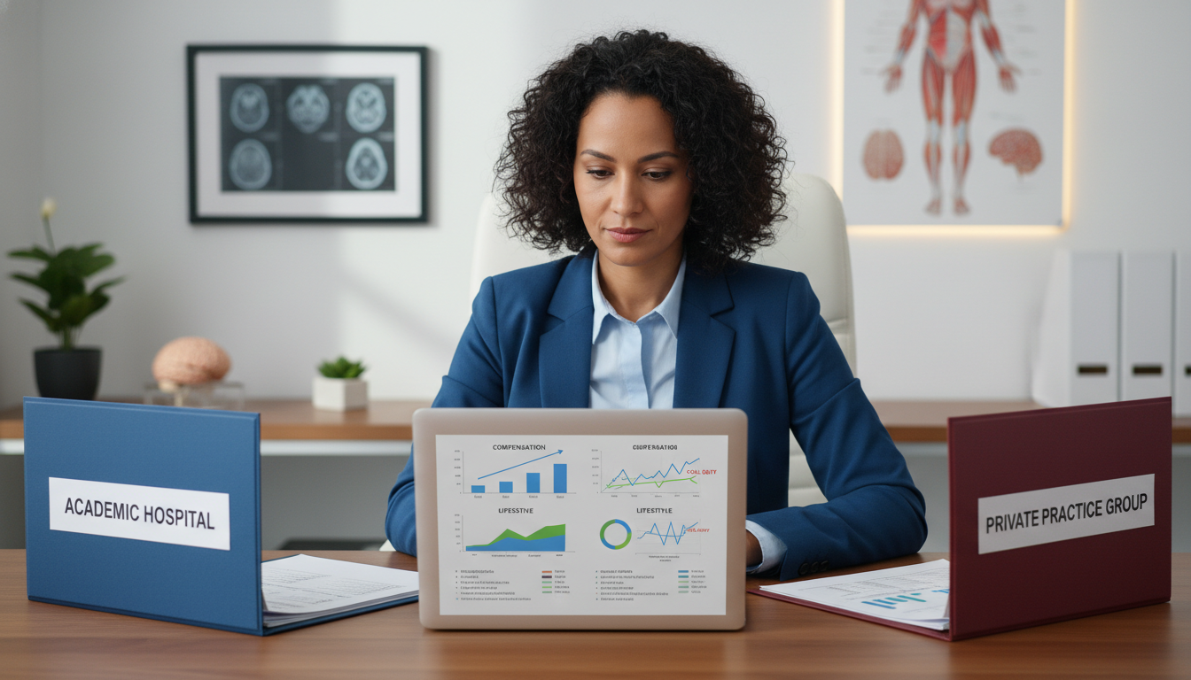 Neurologist Comparing Contract Offers from Academic Hospital and Private Practice Neurologist Comparing Contract Offers from Academic Hospital and Private Practice - Caribbean medical school residency for Ac