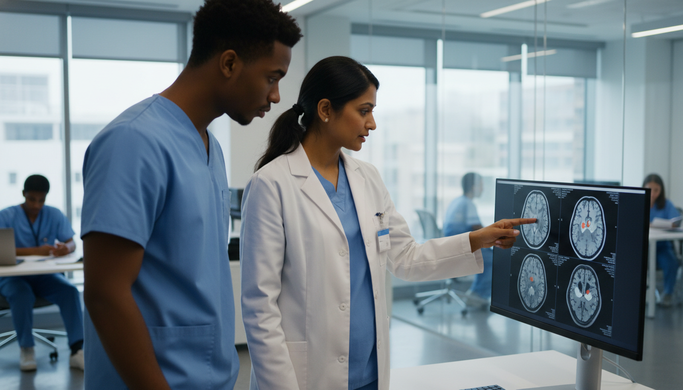 Neurology attending teaching Caribbean IMG student on away rotation Neurology attending teaching Caribbean IMG student on away rotation - Caribbean medical school residency for Away Rotation St