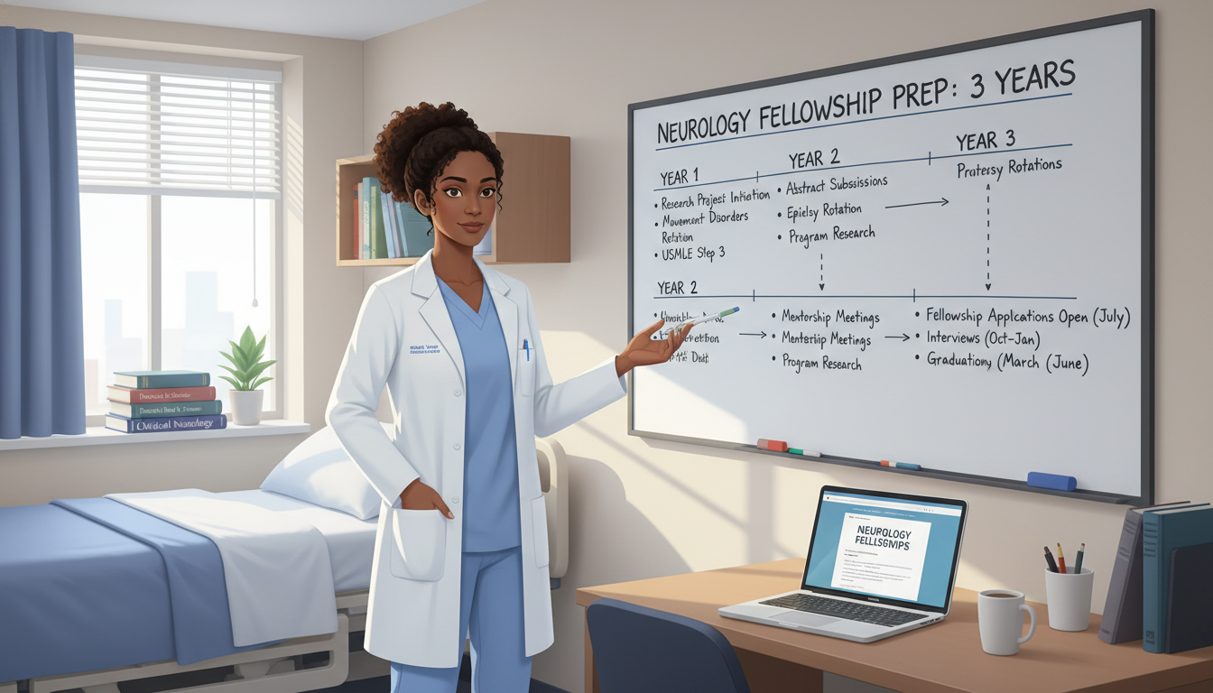 Timeline planning for neurology fellowship application - Caribbean medical school residency for Fellowship Preparation for Ca