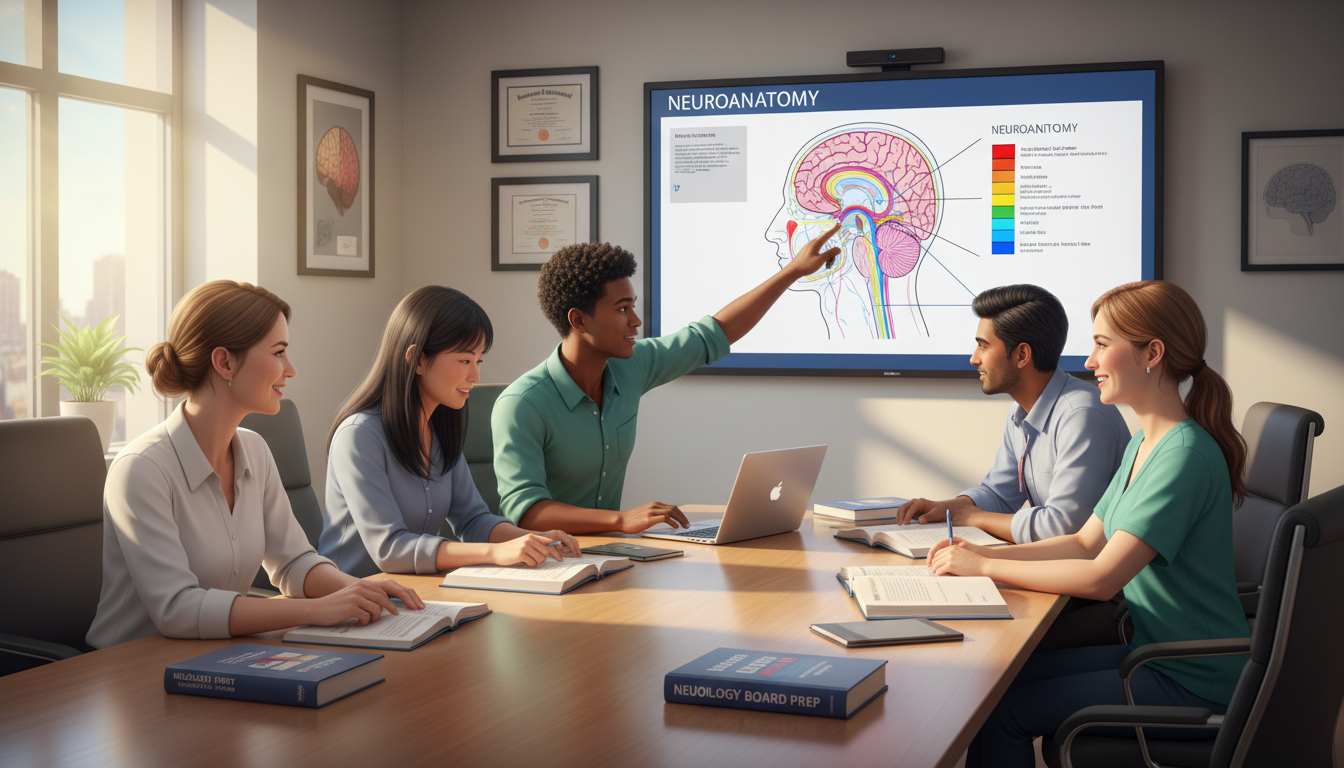 Neurology residents reviewing board exam prep materials together Neurology residents reviewing board exam prep materials together - Caribbean medical school residency for Identifying Maligna