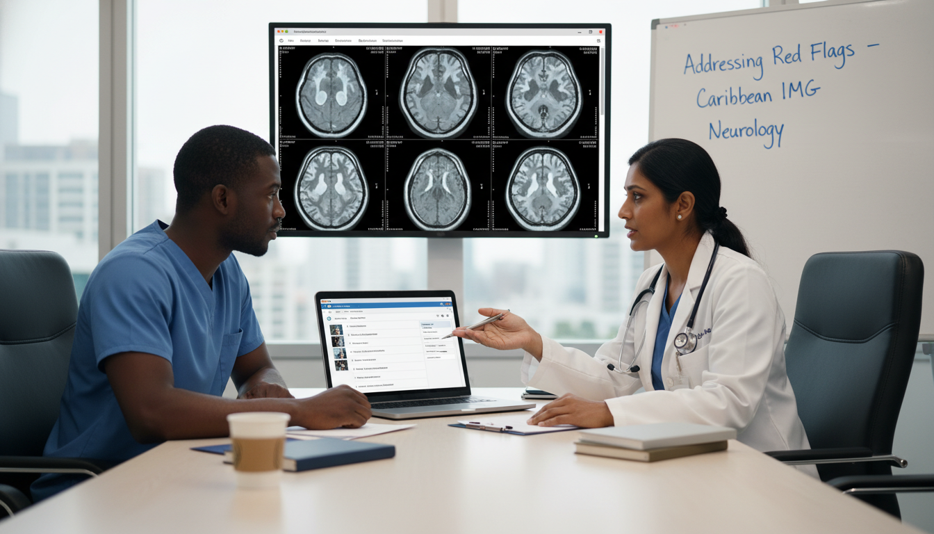 Caribbean IMG discussing neurology application red flags with mentor Caribbean IMG discussing neurology application red flags with mentor - Caribbean medical school residency for Addressing Red