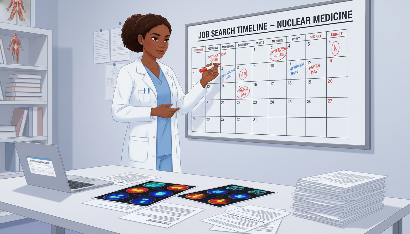 Timeline planning for nuclear medicine residency and attending job search Timeline planning for nuclear medicine residency and attending job search - Caribbean medical school residency for Job Search