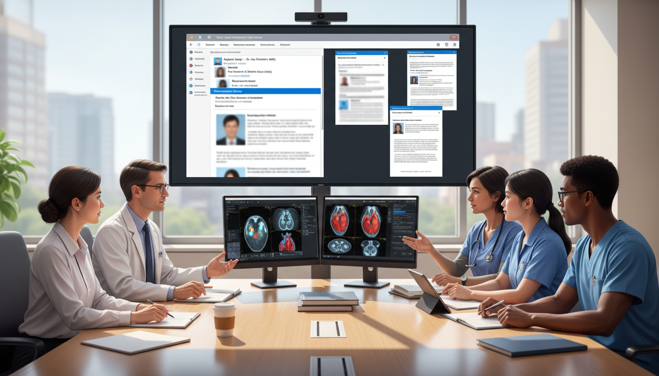 Nuclear medicine imaging team discussing residency applicant communication Nuclear medicine imaging team discussing residency applicant communication - Caribbean medical school residency for Pre-Match