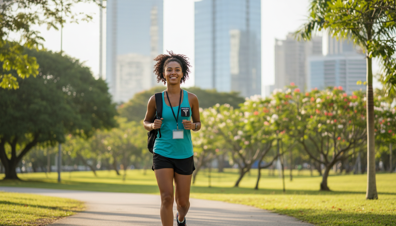 Caribbean IMG nuclear medicine resident enjoying time off outdoors Caribbean IMG nuclear medicine resident enjoying time off outdoors - Caribbean medical school residency for Work-Life Balance