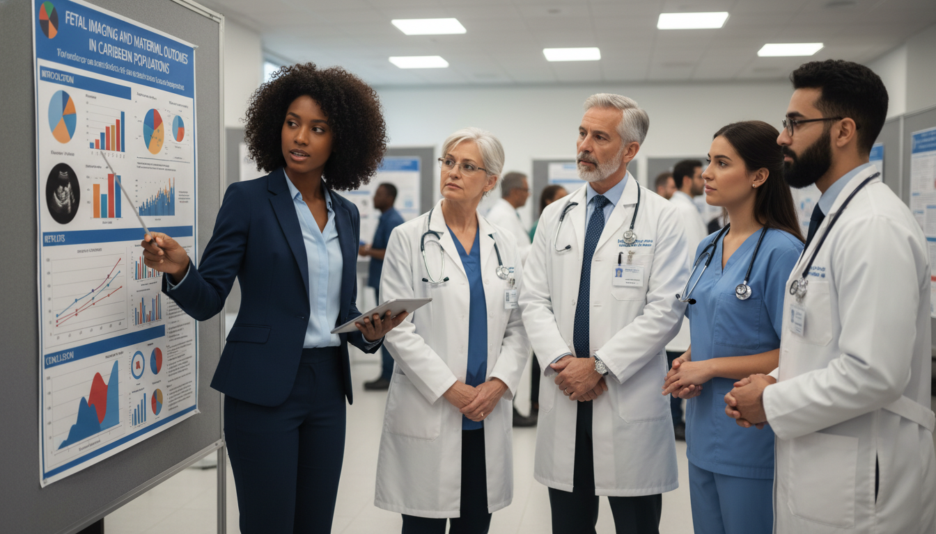 Caribbean IMG presenting OB GYN research poster Caribbean IMG presenting OB GYN research poster - Caribbean medical school residency for CV Building for Caribbean IMG in Obs