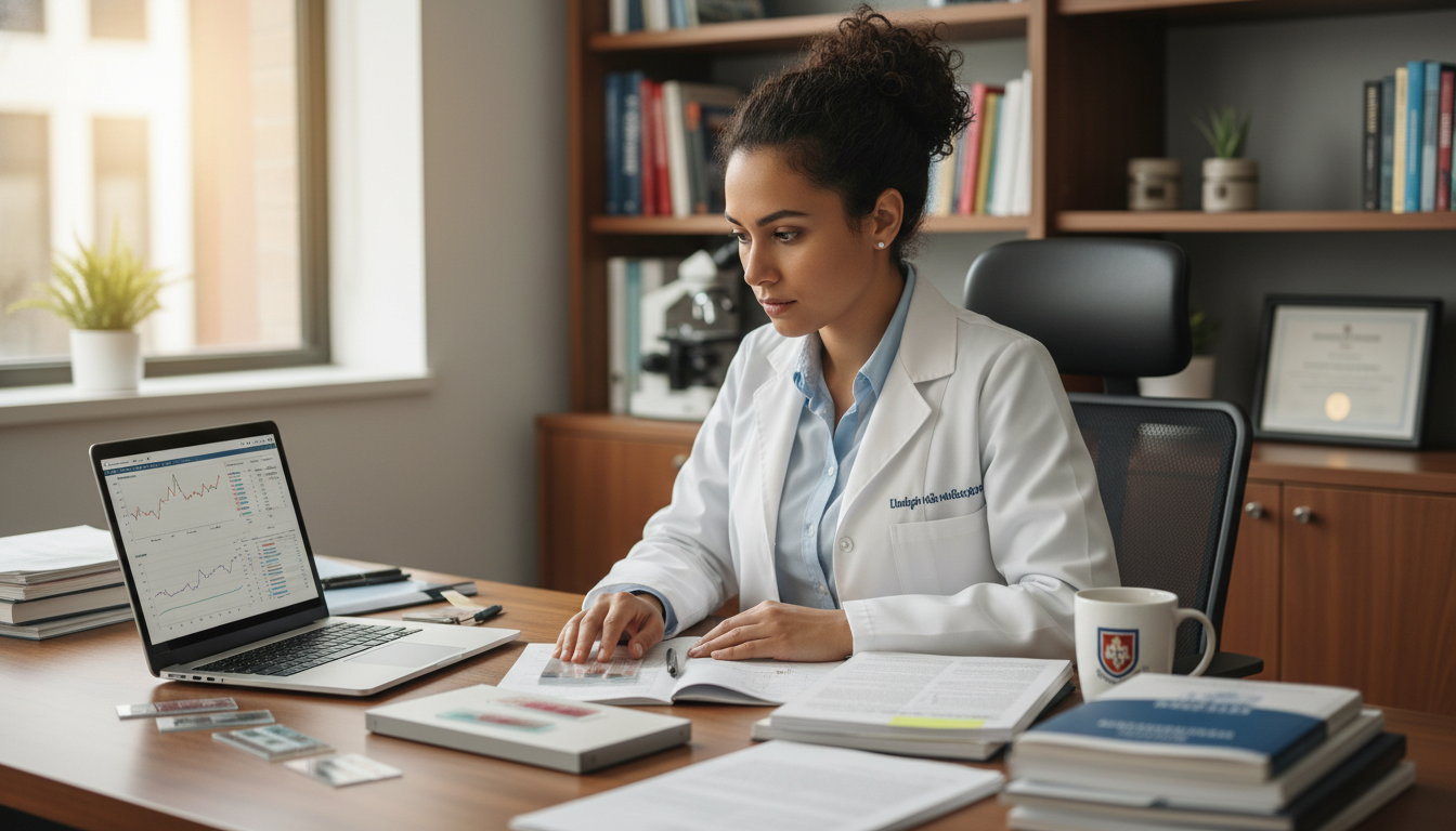 Medical student working on pathology research and data analysis Medical student working on pathology research and data analysis - Caribbean medical school residency for Research Profile Bui