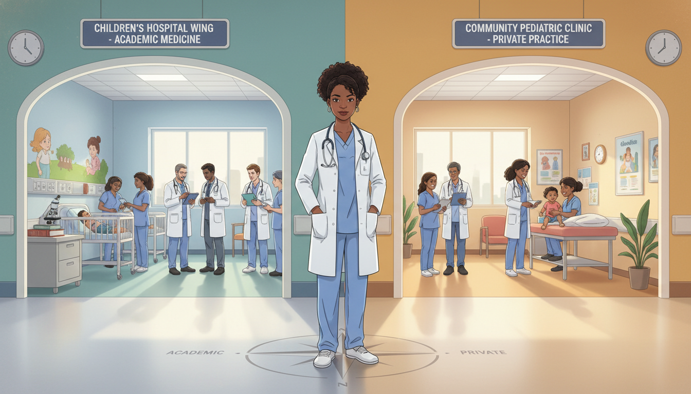 Academic vs Private Practice: A Guide for Caribbean IMGs in Pediatrics