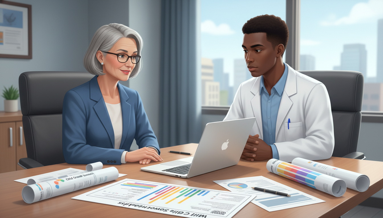 Mentor and Caribbean IMG discussing pediatrics research - Caribbean medical school residency for Research Profile Building fo