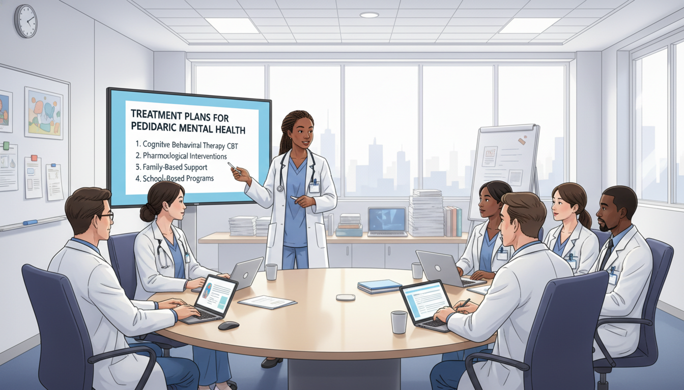 Academic pediatric psychiatry team teaching residents at a university children's hospital Academic pediatric psychiatry team teaching residents at a university children's hospital - Caribbean medical school residenc