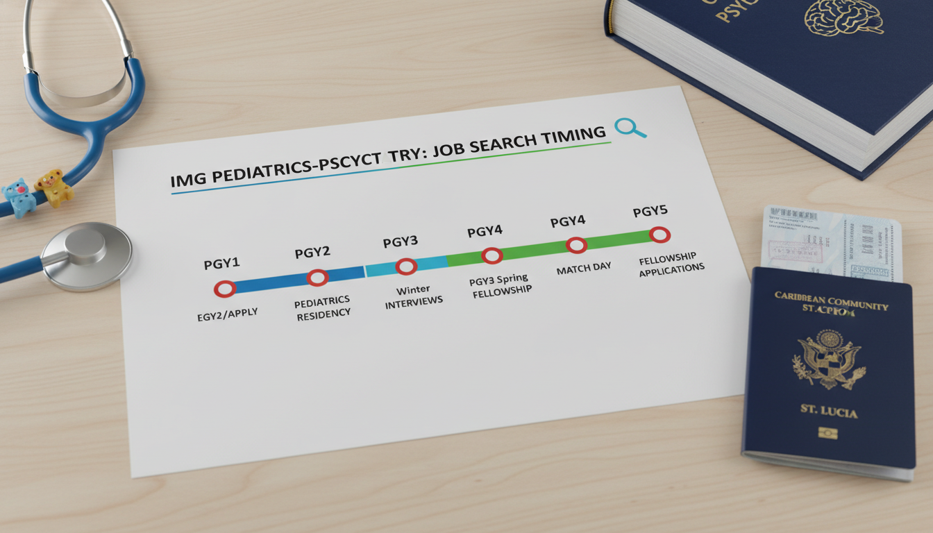 Timeline of job search for pediatric-psychiatry Caribbean IMG Timeline of job search for pediatric-psychiatry Caribbean IMG - Caribbean medical school residency for Job Search Timing for