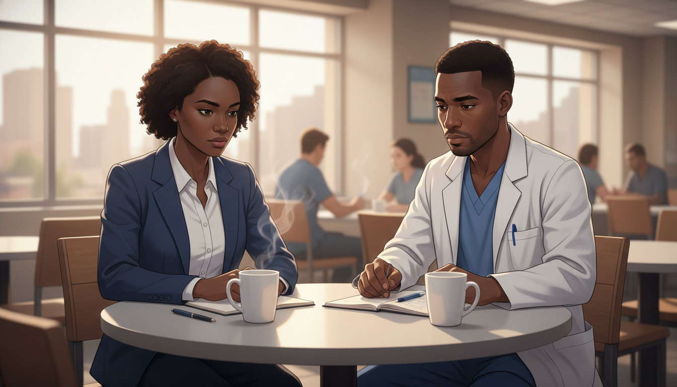 Residency applicant talking privately with a pediatric-psychiatry resident about program culture Residency applicant talking privately with a pediatric-psychiatry resident about program culture - Caribbean medical school r