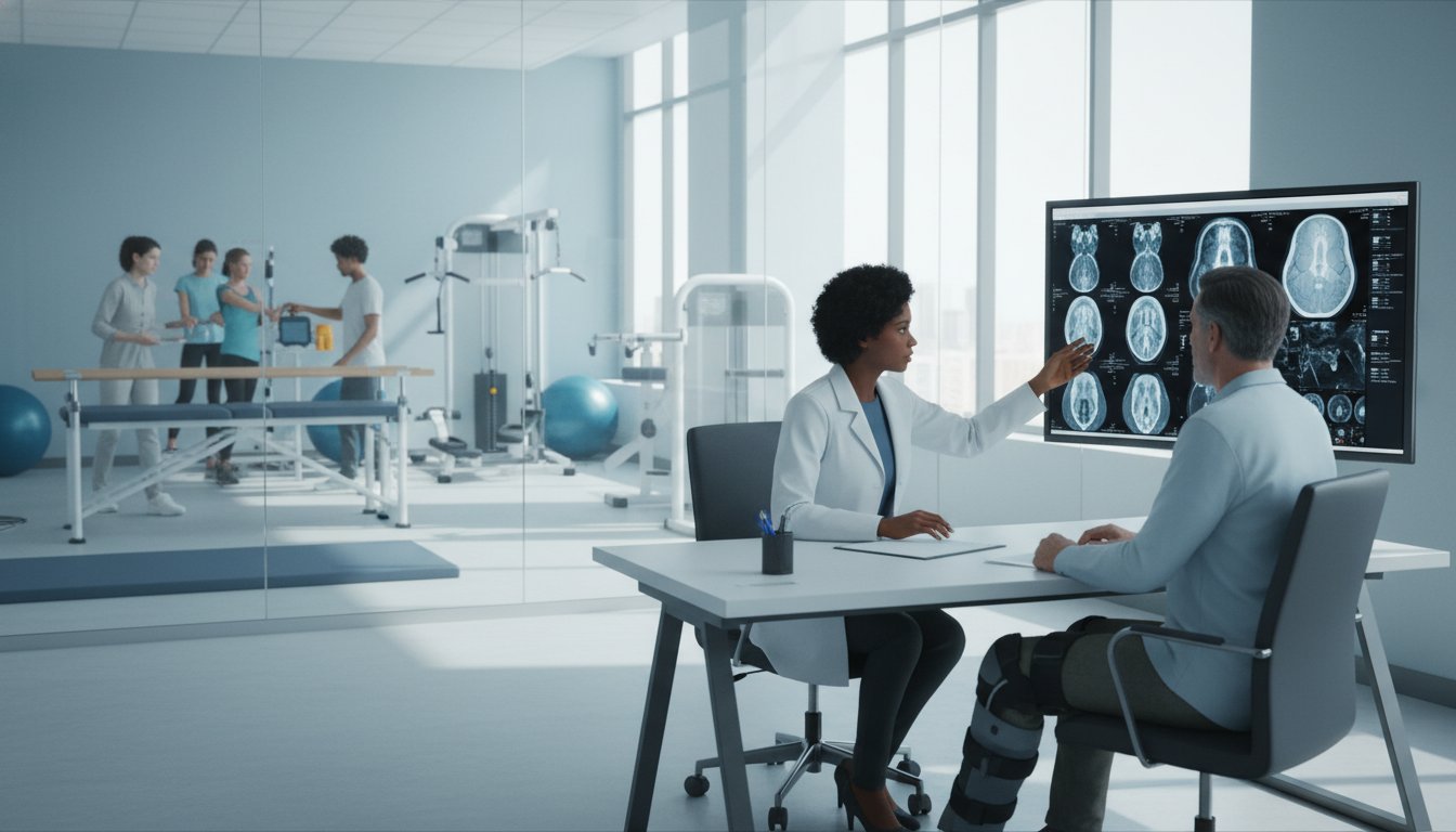 Physiatrist in a private practice outpatient rehabilitation clinic Physiatrist in a private practice outpatient rehabilitation clinic - Caribbean medical school residency for Academic vs Priva