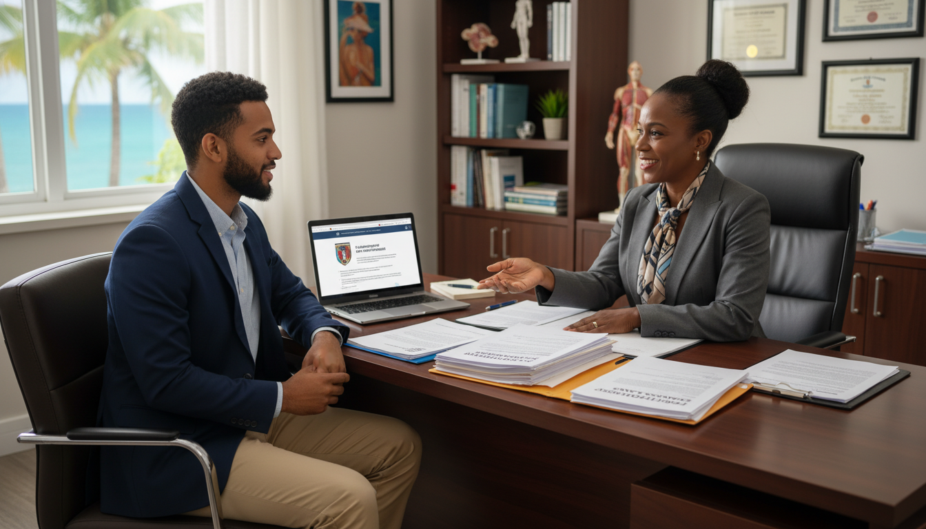 Physiatry fellow interviewing with program director Physiatry fellow interviewing with program director - Caribbean medical school residency for Fellowship Preparation for Carib