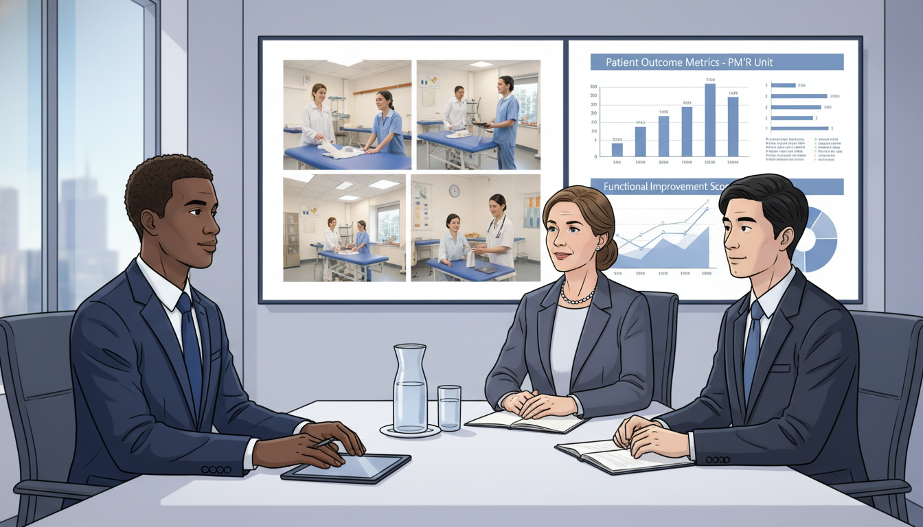 Caribbean IMG physiatrist in job interview with hospital administrators Caribbean IMG physiatrist in job interview with hospital administrators - Caribbean medical school residency for Job Search T