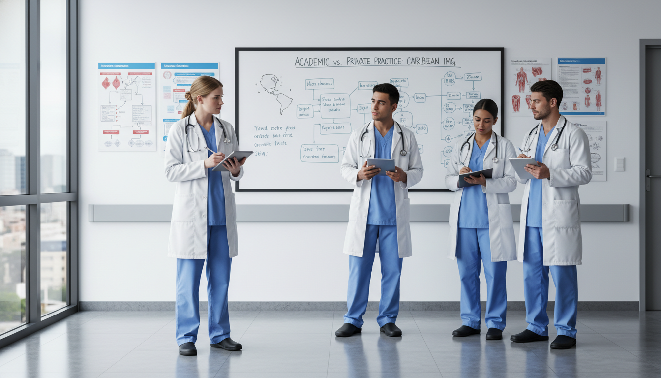 Internal medicine resident in academic teaching hospital Internal medicine resident in academic teaching hospital - Caribbean medical school residency for Academic vs Private Practic