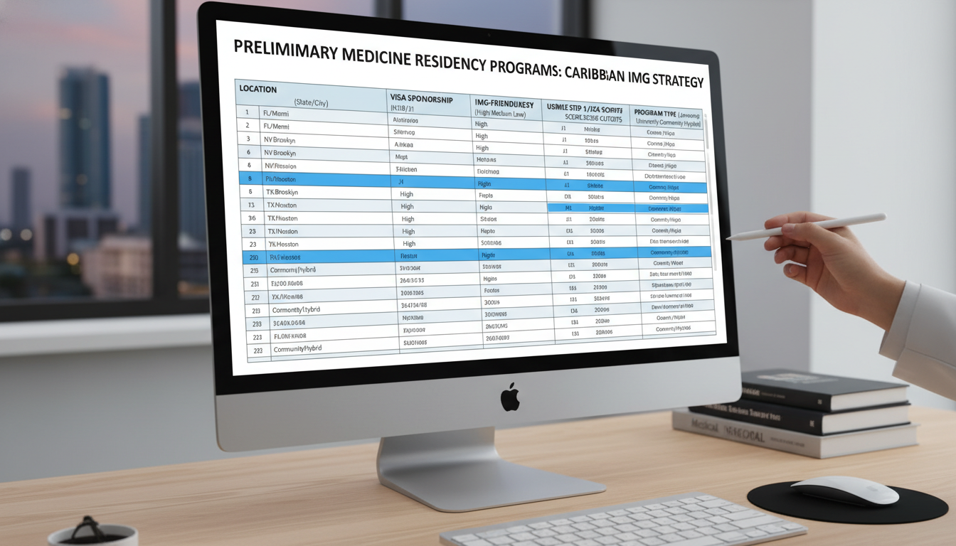 Residency program spreadsheet with tiers and filters - Caribbean medical school residency for Program Selection Strategy for