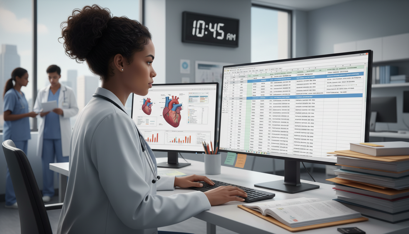 Resident working on clinical research in hospital Resident working on clinical research in hospital - Caribbean medical school residency for Research Profile Building for Cari