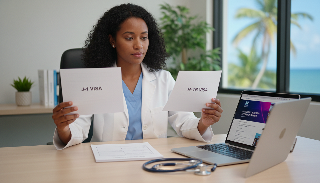 Comparison of J-1 and H-1B visa options for residency Comparison of J-1 and H-1B visa options for residency - Caribbean medical school residency for Visa Navigation for Residency