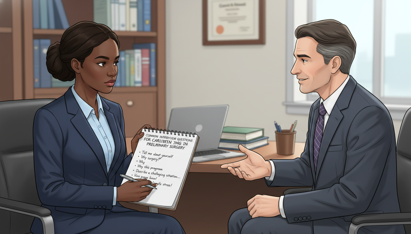 Caribbean IMG practicing behavioral interview questions - Caribbean medical school residency for Common Interview Questions f