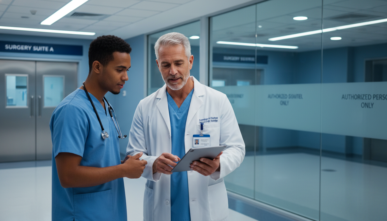 Surgical attending mentoring Caribbean IMG student during clinical rotation - Caribbean medical school residency for Letters