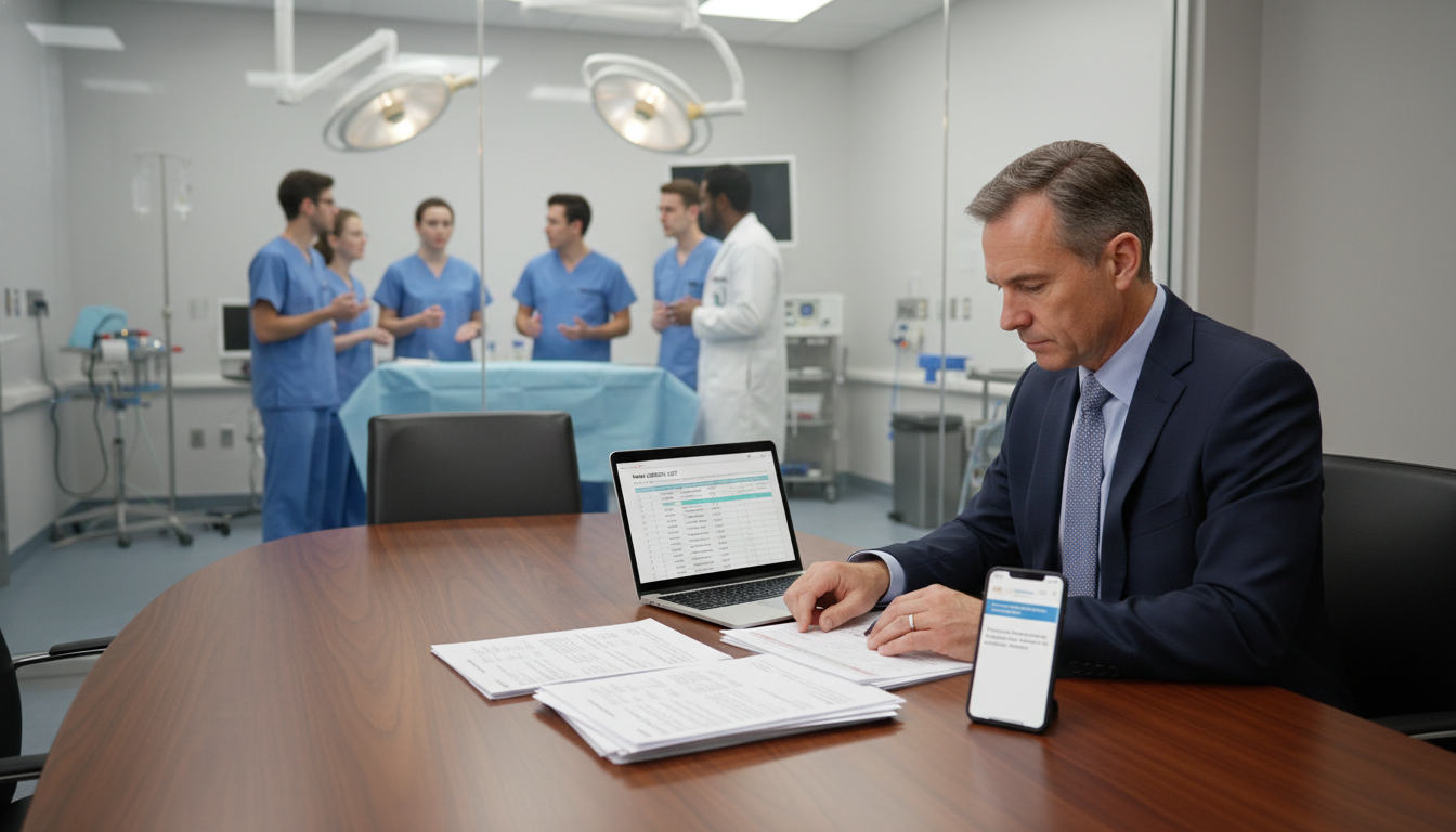 Residency program director reviewing applicant emails and rank list Residency program director reviewing applicant emails and rank list - Caribbean medical school residency for Pre-Match Commun