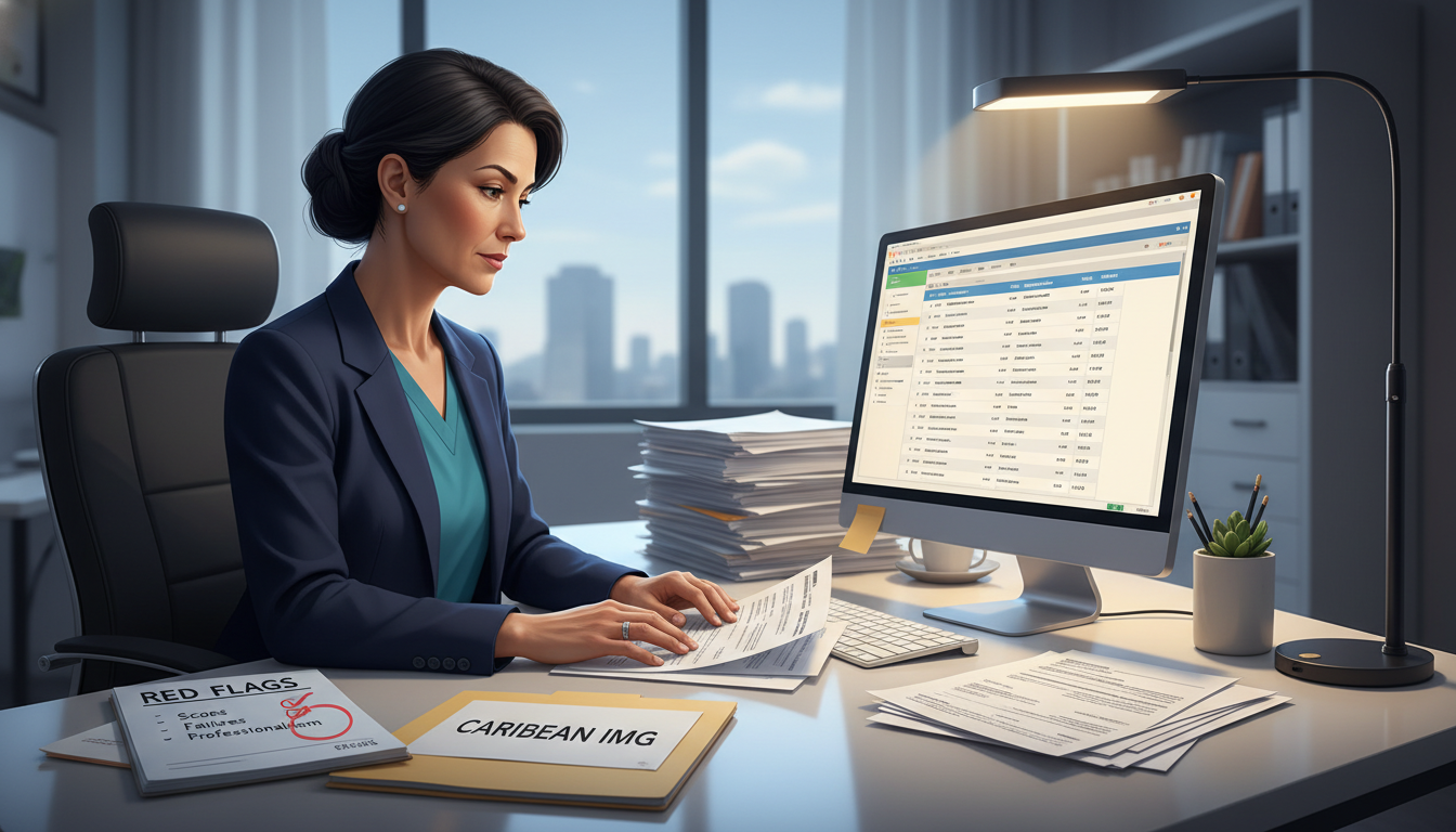 Program director evaluating residency applications with red flags Program director evaluating residency applications with red flags - Caribbean medical school residency for Addressing Red Fla