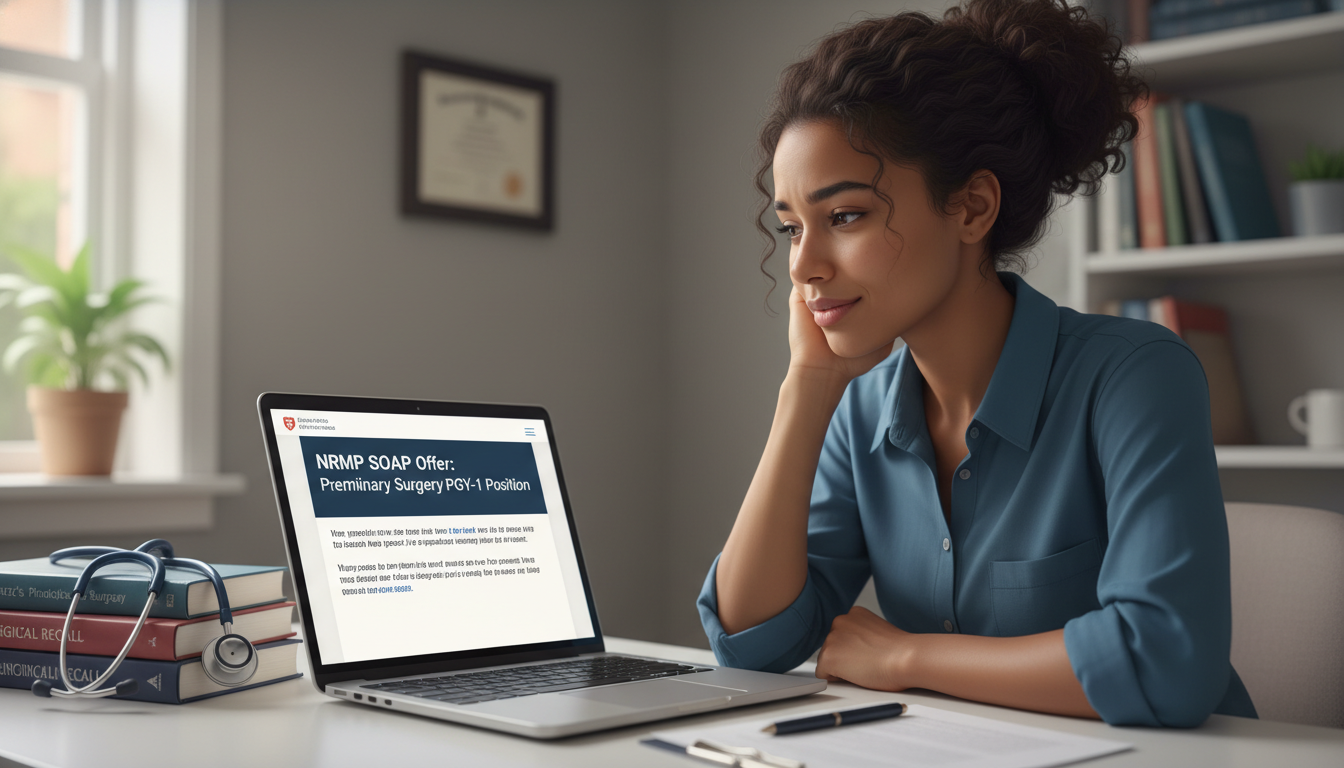 Caribbean IMG receiving SOAP residency offer notification - Caribbean medical school residency for SOAP Preparation for Carib