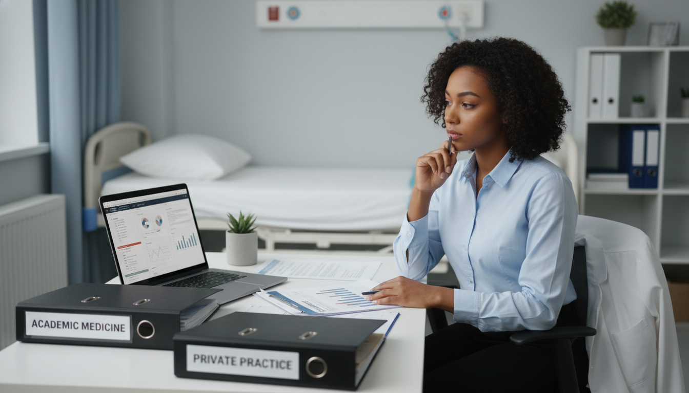 Psychiatry resident comparing academic and private practice career paths Psychiatry resident comparing academic and private practice career paths - Caribbean medical school residency for Academic vs