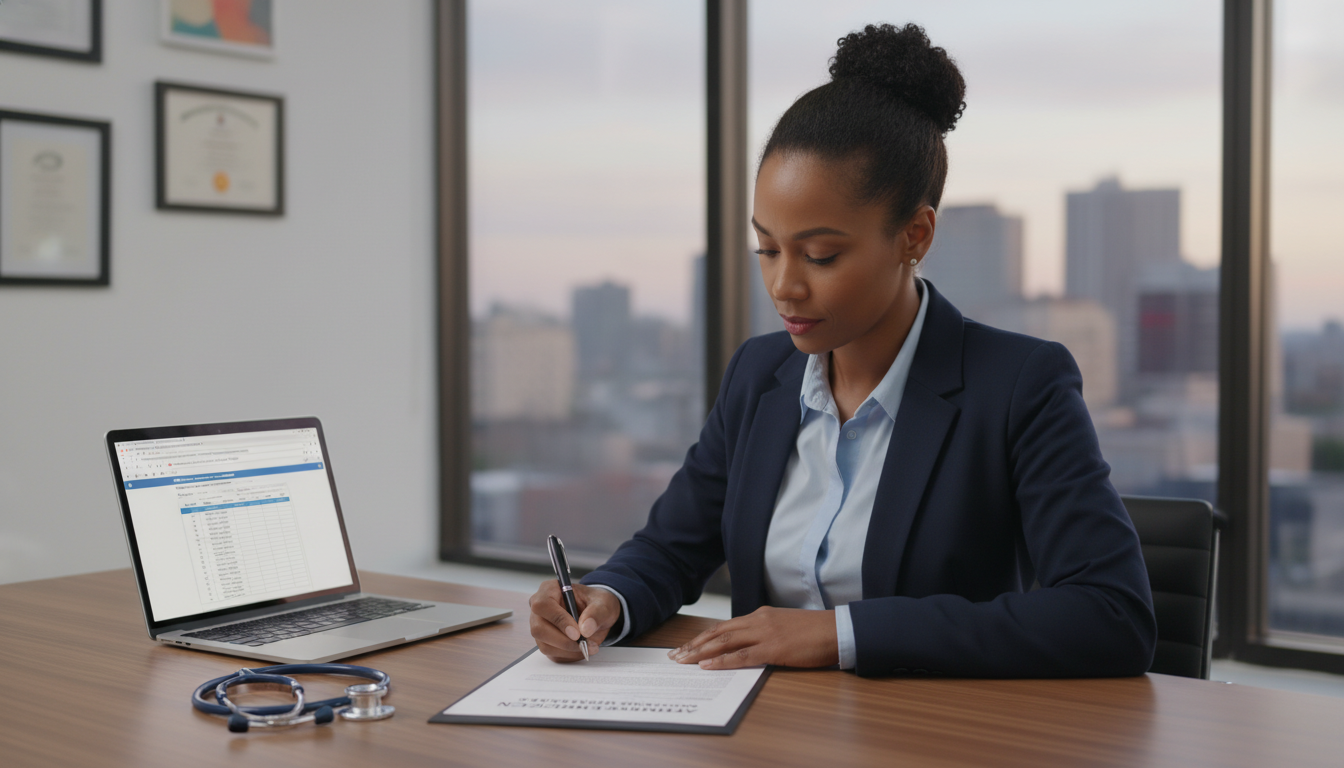 Psychiatry resident signing an attending job contract Psychiatry resident signing an attending job contract - Caribbean medical school residency for Job Search Timing for Caribbea