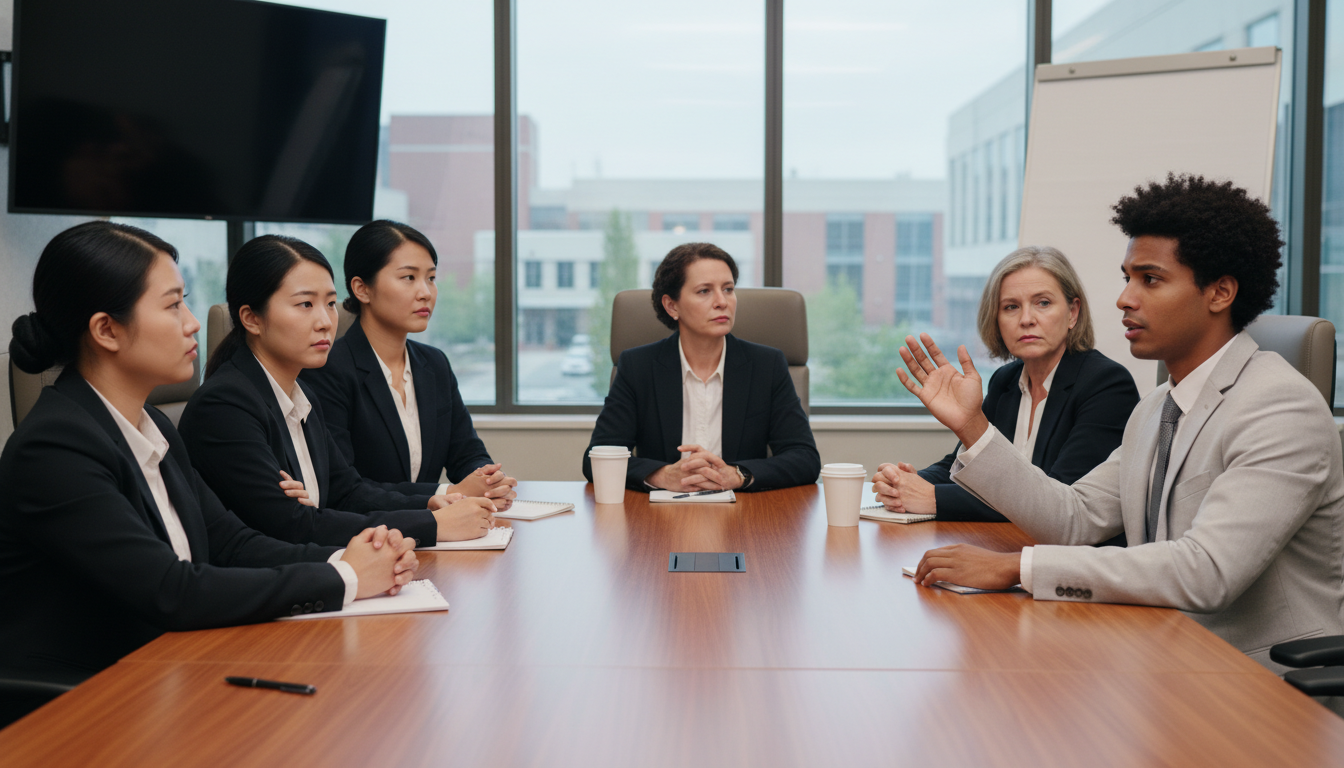 Psychiatry residency interview panel with Caribbean IMG asking questions Psychiatry residency interview panel with Caribbean IMG asking questions - Caribbean medical school residency for Identifying