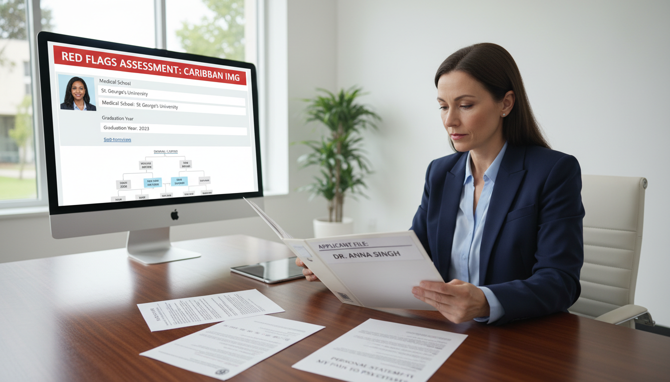 Residency program director reviewing an IMG application with red flags Residency program director reviewing an IMG application with red flags - Caribbean medical school residency for Addressing Re