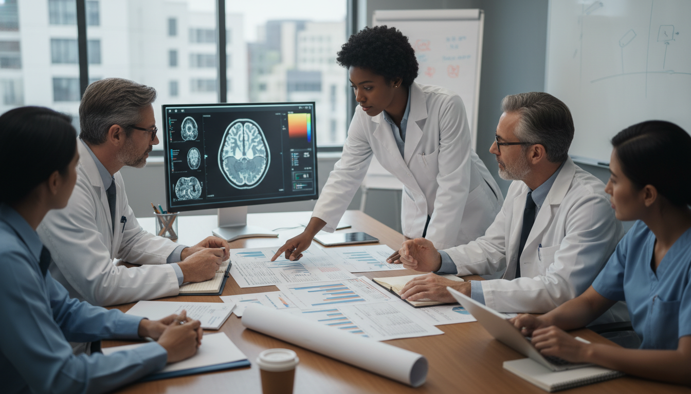 Psychiatry research team collaborating on a study - Caribbean medical school residency for Research Profile Building for Cari