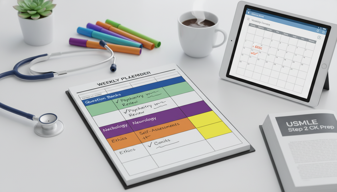 Study schedule planning for USMLE Step 2 CK psychiatry preparation Study schedule planning for USMLE Step 2 CK psychiatry preparation - Caribbean medical school residency for USMLE Step 2 CK P