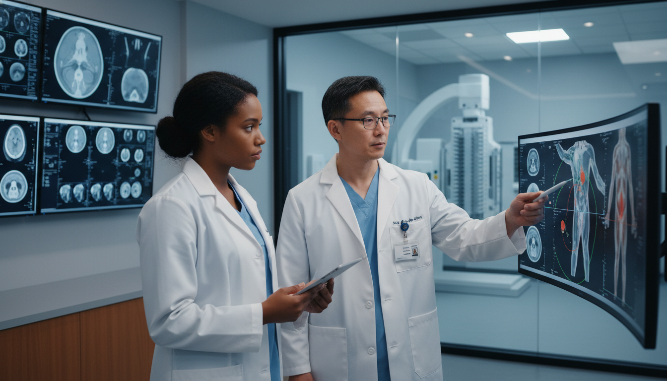 Caribbean IMG working with radiation oncology attending during clinic Caribbean IMG working with radiation oncology attending during clinic - Caribbean medical school residency for Letters of Rec