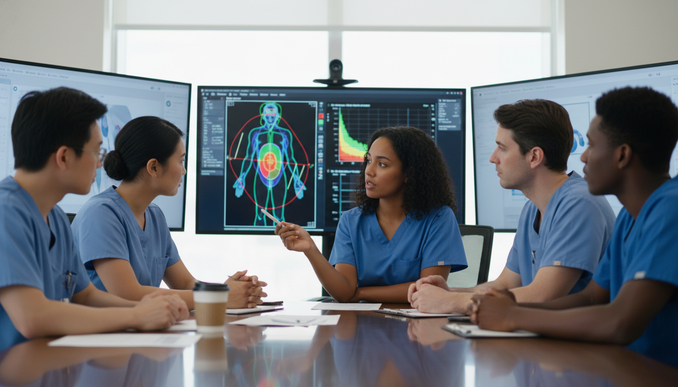 Radiation oncology residents discussing program culture Radiation oncology residents discussing program culture - Caribbean medical school residency for Identifying Malignant Progra