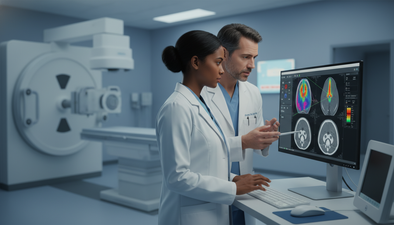 Radiation oncology resident and mentor reviewing treatment plan Radiation oncology resident and mentor reviewing treatment plan - Caribbean medical school residency for Addressing Red Flags