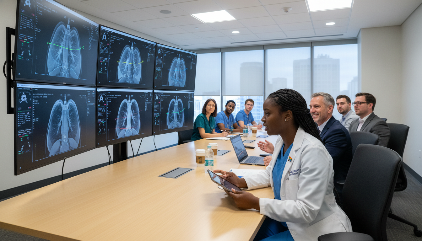 Radiation oncology residents in a tumor board meeting Radiation oncology residents in a tumor board meeting - Caribbean medical school residency for Resident Turnover Warning Sign
