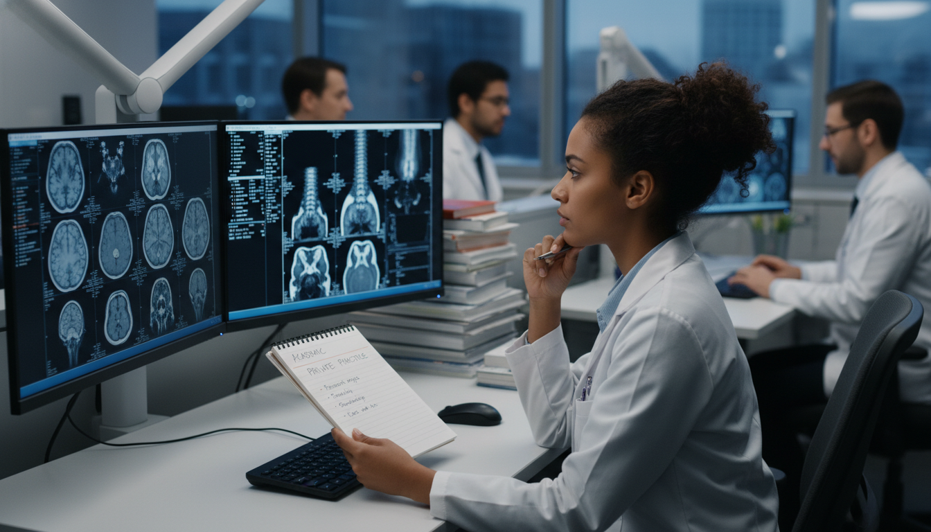 Radiology resident comparing academic and private practice career options Radiology resident comparing academic and private practice career options - Caribbean medical school residency for Academic v
