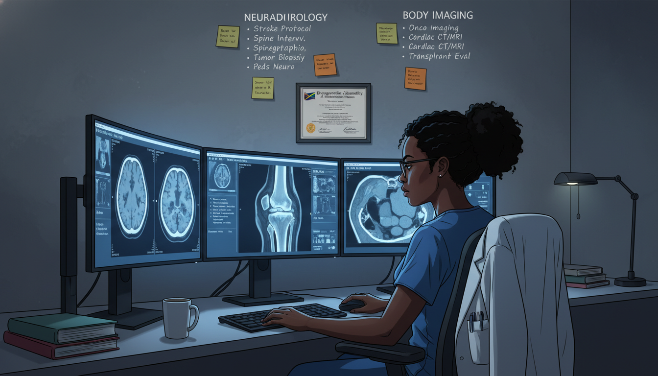 Diagnostic radiology resident reviewing imaging for subspecialty interest Diagnostic radiology resident reviewing imaging for subspecialty interest - Caribbean medical school residency for Fellowship